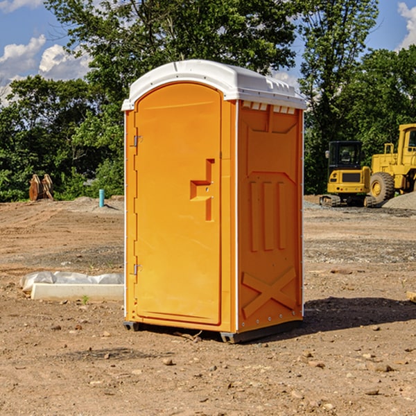 can i customize the exterior of the porta potties with my event logo or branding in Whitney